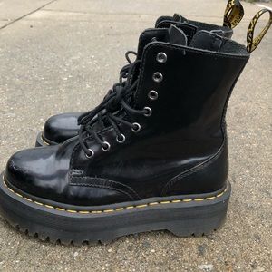 Lightly worn combat boots